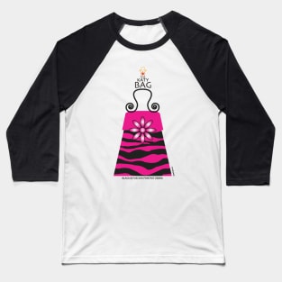 The Katy Bag / Black & Fuchsia Fantasy Zebra Baseball T-Shirt